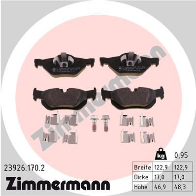 ZIMMERMANN 23926.170.2 Brake Pad Set, disc brake