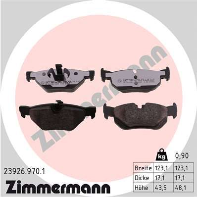 ZIMMERMANN 23926.970.1 Brake Pad Set, disc brake