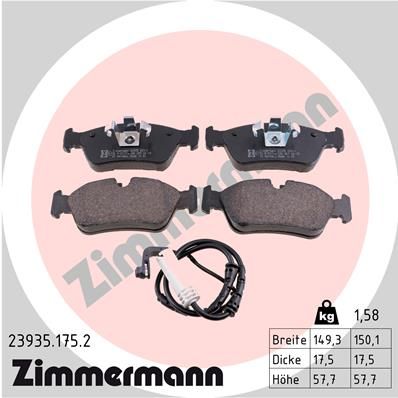 ZIMMERMANN 23935.175.2 Brake Pad Set, disc brake