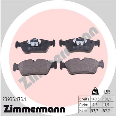 ZIMMERMANN 23935.175.1 Brake Pad Set, disc brake