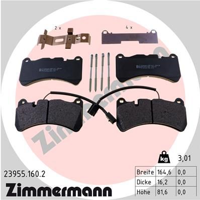 Brake Pad Set, disc brake ZIMMERMANN 23955.160.2