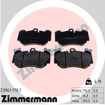 ZIMMERMANN 23961.170.1 Brake Pad Set, disc brake