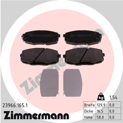 Brake Pad Set, disc brake ZIMMERMANN 23966.165.1