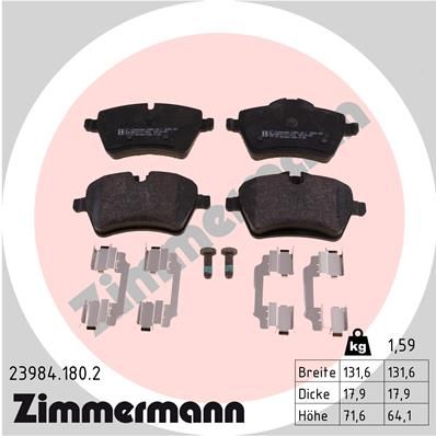 Brake Pad Set, disc brake ZIMMERMANN 23984.180.2