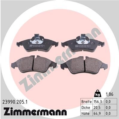 ZIMMERMANN 23990.205.1 Brake Pad Set, disc brake
