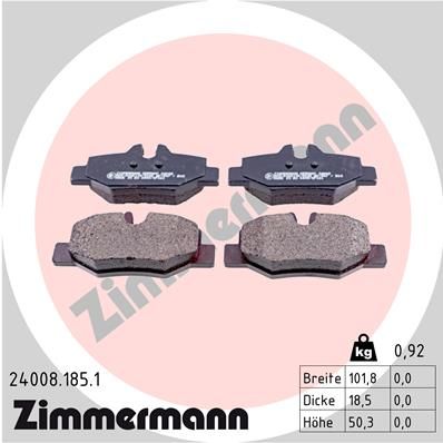 ZIMMERMANN 24008.185.1 Brake Pad Set, disc brake