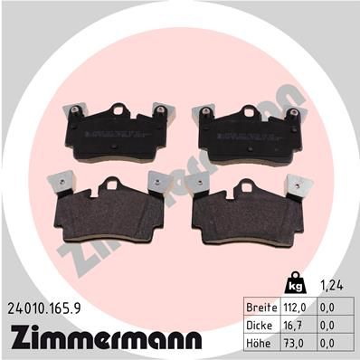ZIMMERMANN 24010.165.9 Brake Pad Set, disc brake