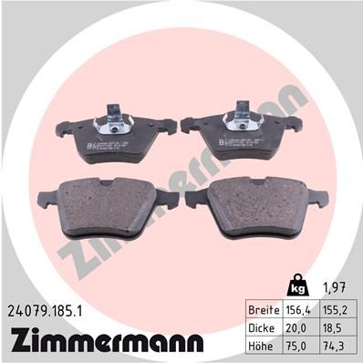 ZIMMERMANN 24079.185.1 Brake Pad Set, disc brake