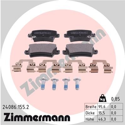ZIMMERMANN 24086.155.2 Brake Pad Set, disc brake