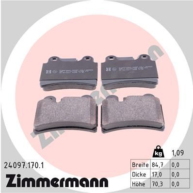 ZIMMERMANN 24097.170.1 Brake Pad Set, disc brake