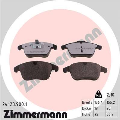 ZIMMERMANN 24123.900.1 Brake Pad Set, disc brake