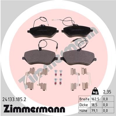 Brake Pad Set, disc brake ZIMMERMANN 24133.185.2