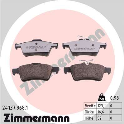 Brake Pad Set, disc brake ZIMMERMANN 24137.968.1