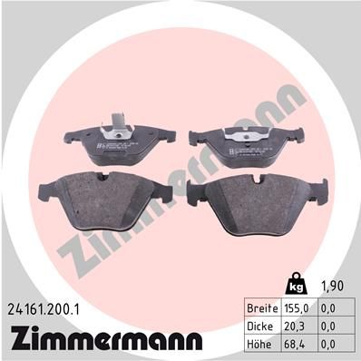 ZIMMERMANN 24161.200.1 Brake Pad Set, disc brake