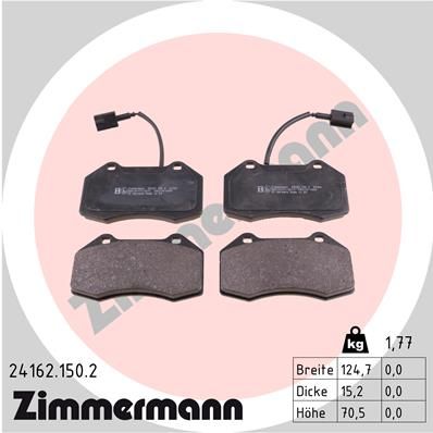 ZIMMERMANN 24162.150.2 Brake Pad Set, disc brake