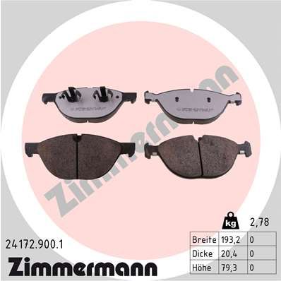 Brake Pad Set, disc brake ZIMMERMANN 24172.900.1