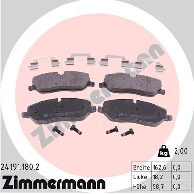 ZIMMERMANN 24191.180.2 Brake Pad Set, disc brake
