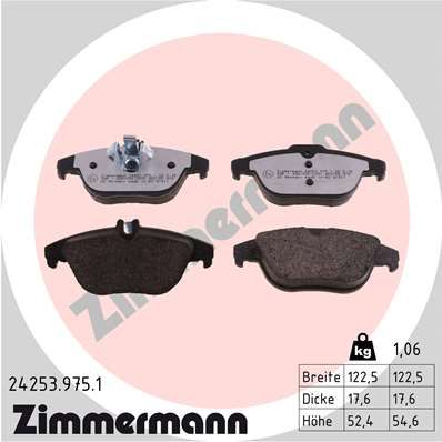 ZIMMERMANN 24253.975.1 Brake Pad Set, disc brake