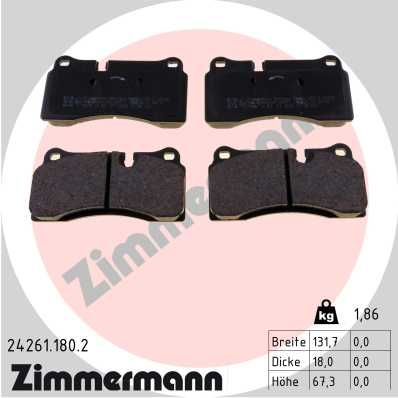 Brake Pad Set, disc brake ZIMMERMANN 24261.180.2