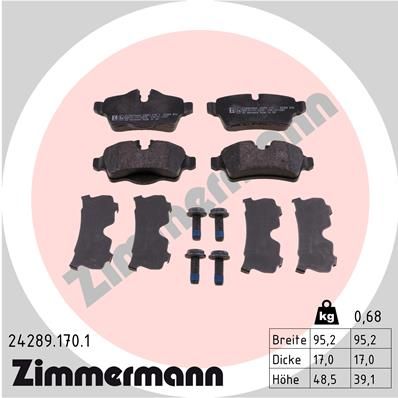 ZIMMERMANN 24289.170.1 Brake Pad Set, disc brake