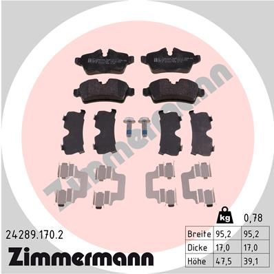 ZIMMERMANN 24289.170.2 Brake Pad Set, disc brake