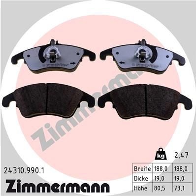ZIMMERMANN 24310.990.1 Brake Pad Set, disc brake