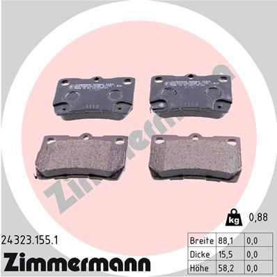 ZIMMERMANN 24323.155.1 Brake Pad Set, disc brake