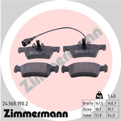 ZIMMERMANN 24368.190.2 Brake Pad Set, disc brake