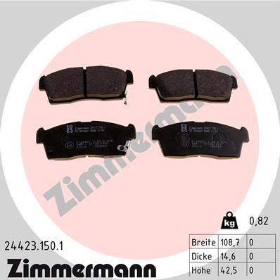 Brake Pad Set, disc brake ZIMMERMANN 24423.150.1