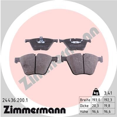 ZIMMERMANN 24436.200.1 Brake Pad Set, disc brake