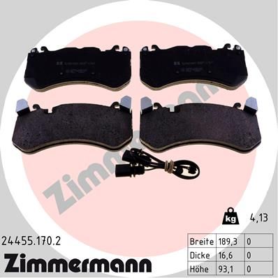 ZIMMERMANN 24455.170.2 Brake Pad Set, disc brake