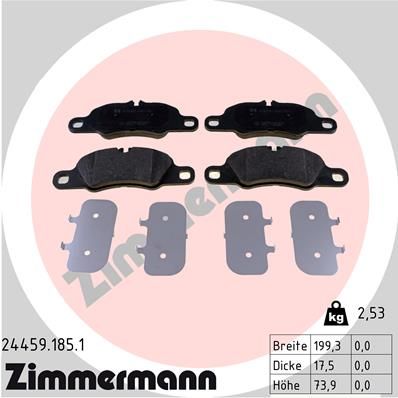 Brake Pad Set, disc brake ZIMMERMANN 24459.185.1