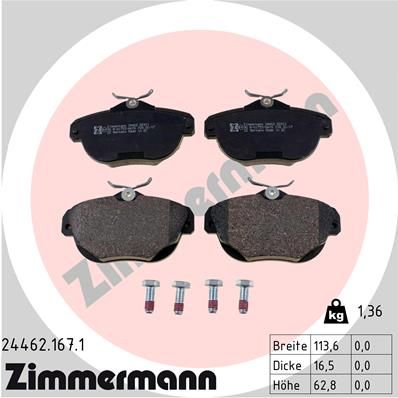 ZIMMERMANN 24462.167.1 Brake Pad Set, disc brake