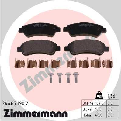Brake Pad Set, disc brake ZIMMERMANN 24465.190.2