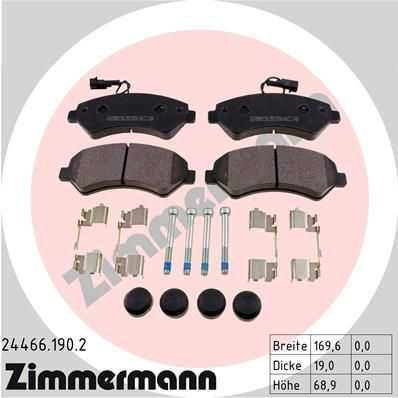 Brake Pad Set, disc brake ZIMMERMANN 24466.190.2