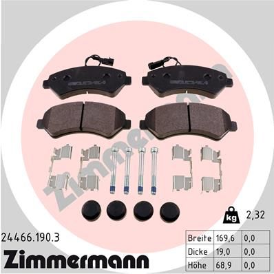 Brake Pad Set, disc brake ZIMMERMANN 24466.190.3