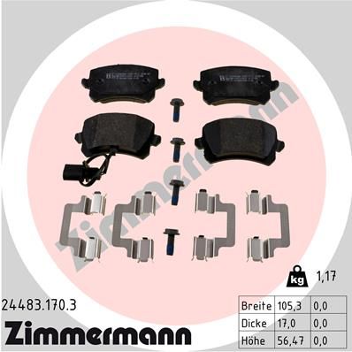 Brake Pad Set, disc brake ZIMMERMANN 24483.170.3