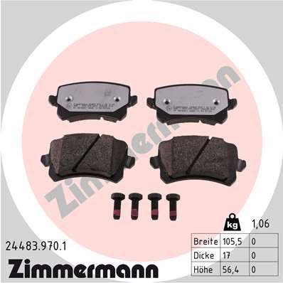 ZIMMERMANN 24483.970.1 Brake Pad Set, disc brake