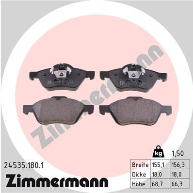 Brake Pad Set, disc brake ZIMMERMANN 24535.180.1