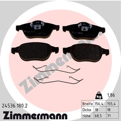 ZIMMERMANN 24536.180.2 Brake Pad Set, disc brake
