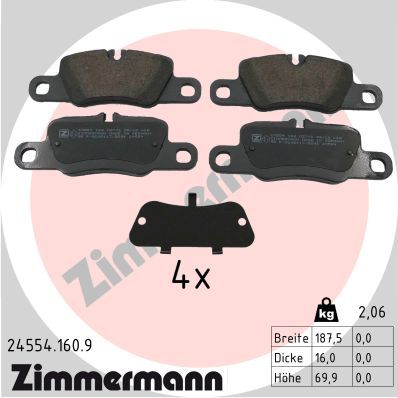 ZIMMERMANN 24554.160.9 Brake Pad Set, disc brake
