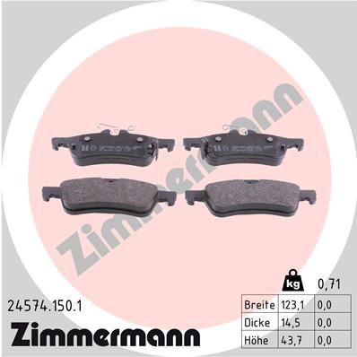 ZIMMERMANN 24574.150.1 Brake Pad Set, disc brake