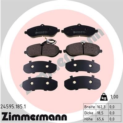 ZIMMERMANN 24595.185.1 Brake Pad Set, disc brake