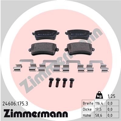 ZIMMERMANN 24606.175.3 Brake Pad Set, disc brake