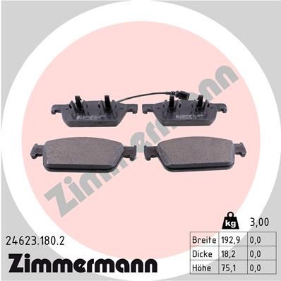 ZIMMERMANN 24623.180.2 Brake Pad Set, disc brake