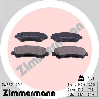 ZIMMERMANN 24632.170.1 Brake Pad Set, disc brake