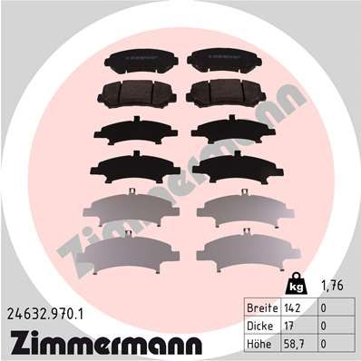 ZIMMERMANN 24632.970.1 Brake Pad Set, disc brake