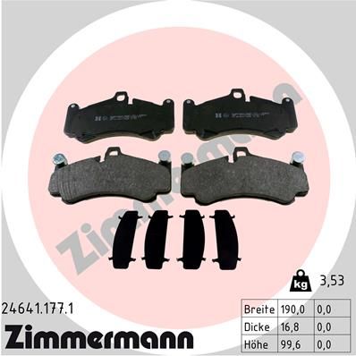 Brake Pad Set, disc brake ZIMMERMANN 24641.177.1
