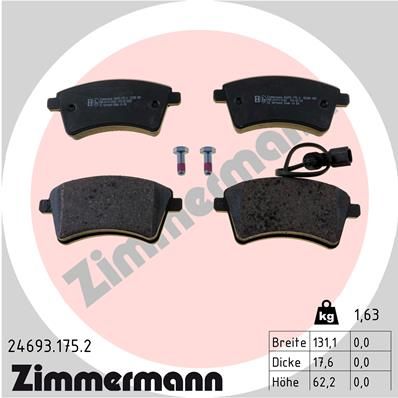 ZIMMERMANN 24693.175.2 Brake Pad Set, disc brake