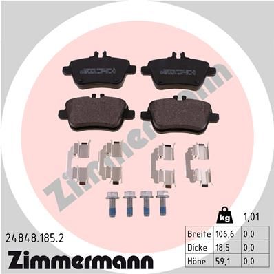 ZIMMERMANN 24848.185.2 Brake Pad Set, disc brake